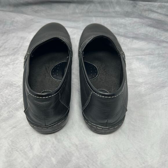 BOC Born Concept Shoes Loafers Women 8.5 Black Leather Comfort Stable Travel - Picture 2 of 8